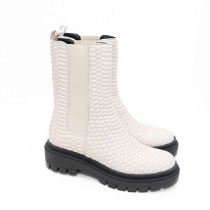 Bruno Premi - Quilted Leather Chelsea‎ Boots Cream Size 41
